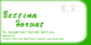 bettina horvat business card